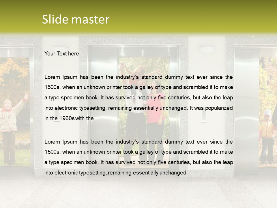 Young Floor Door PowerPoint Template