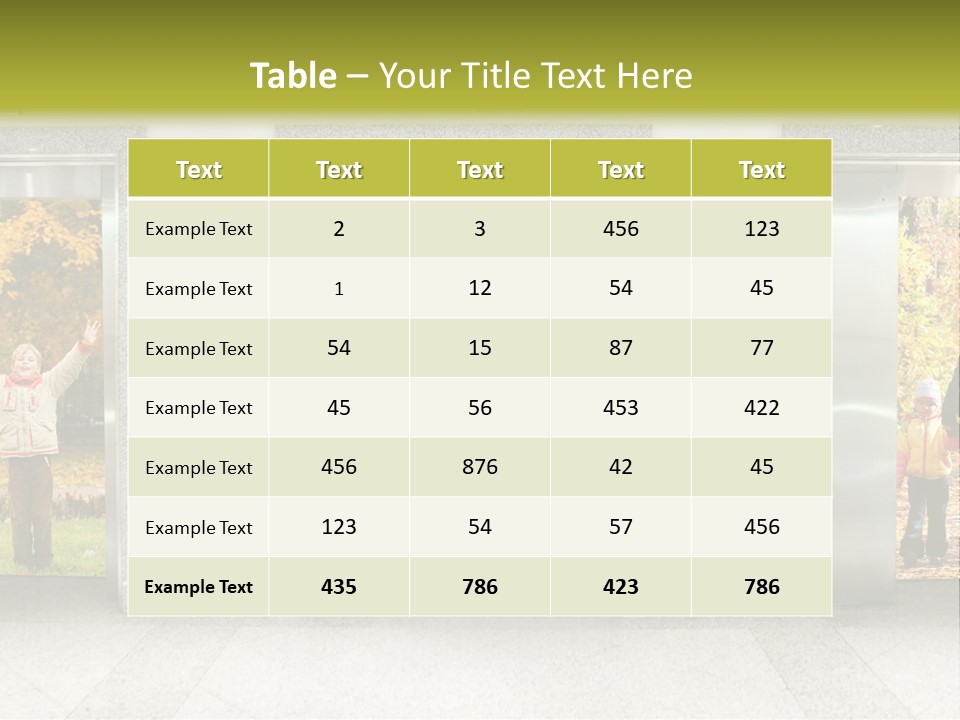 Young Floor Door PowerPoint Template