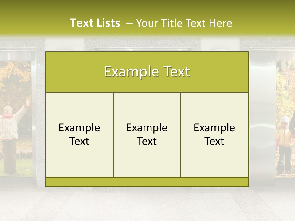 Young Floor Door PowerPoint Template