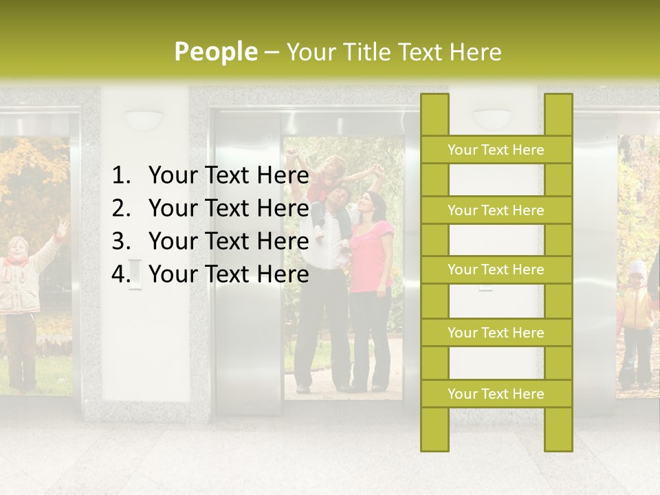 Young Floor Door PowerPoint Template