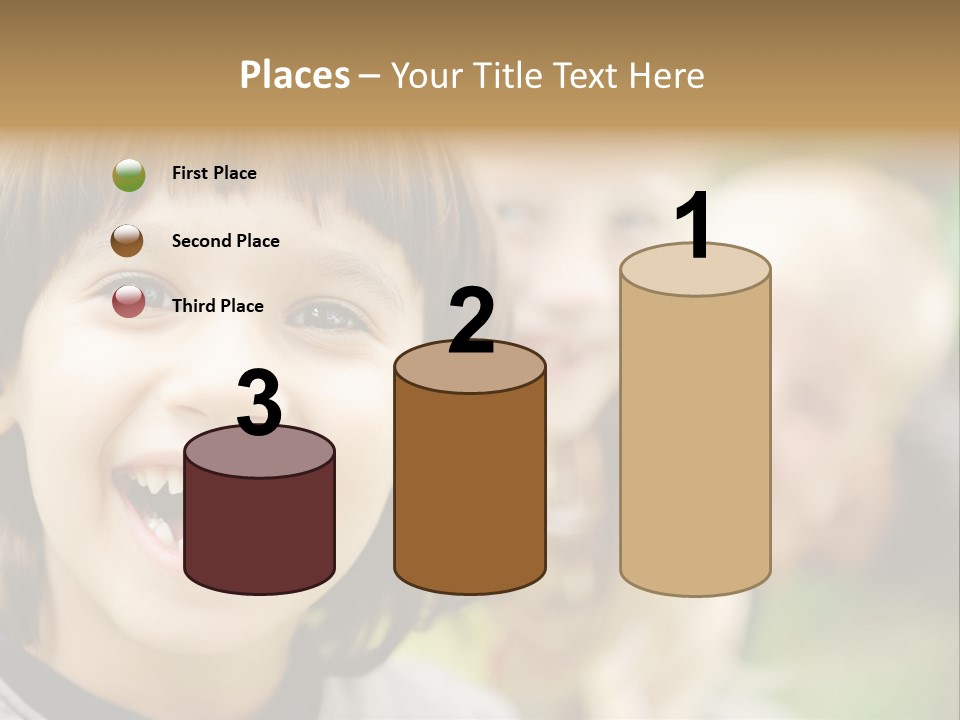 A Group Of Children Are Smiling For The Camera PowerPoint Template