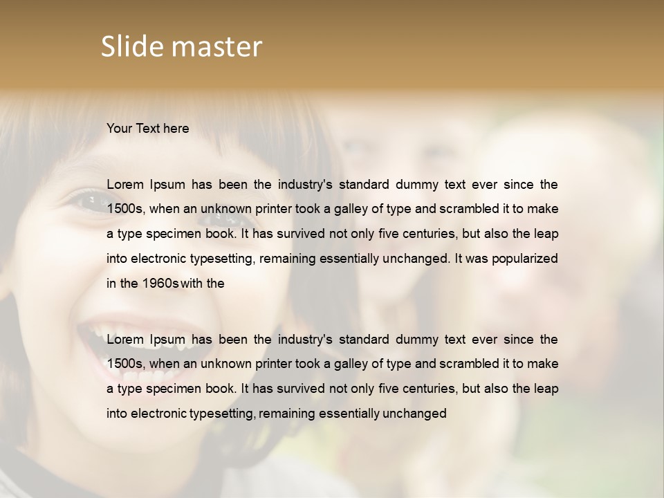 A Group Of Children Are Smiling For The Camera PowerPoint Template