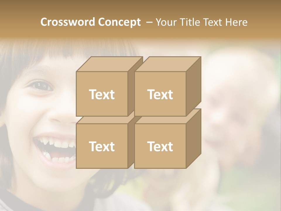 A Group Of Children Are Smiling For The Camera PowerPoint Template