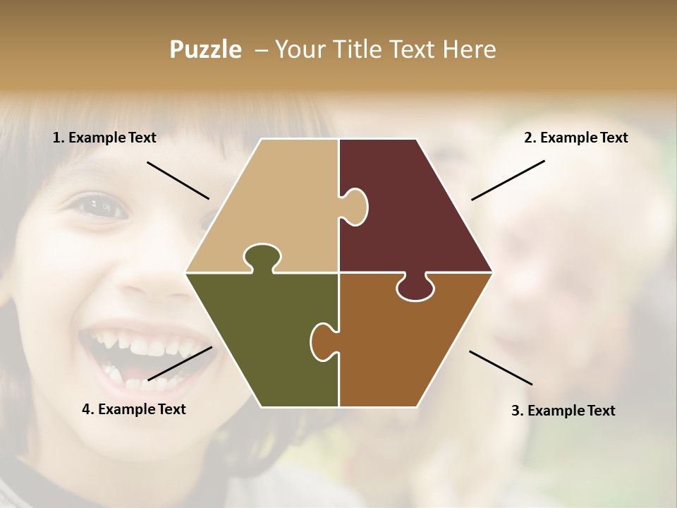 A Group Of Children Are Smiling For The Camera PowerPoint Template