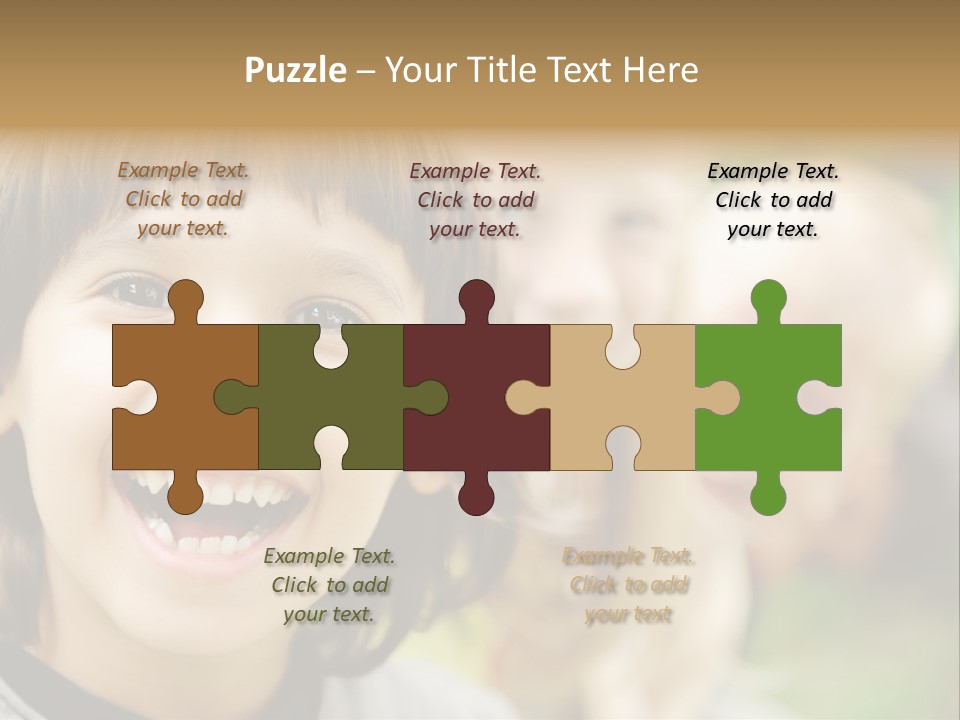 A Group Of Children Are Smiling For The Camera PowerPoint Template