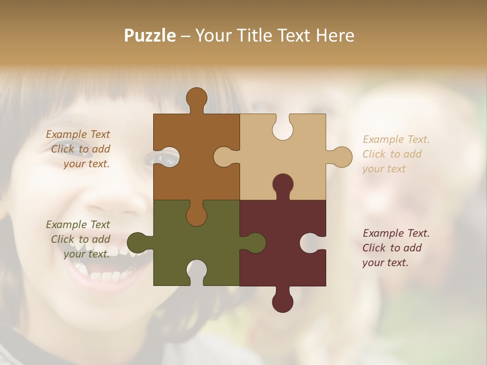 A Group Of Children Are Smiling For The Camera PowerPoint Template