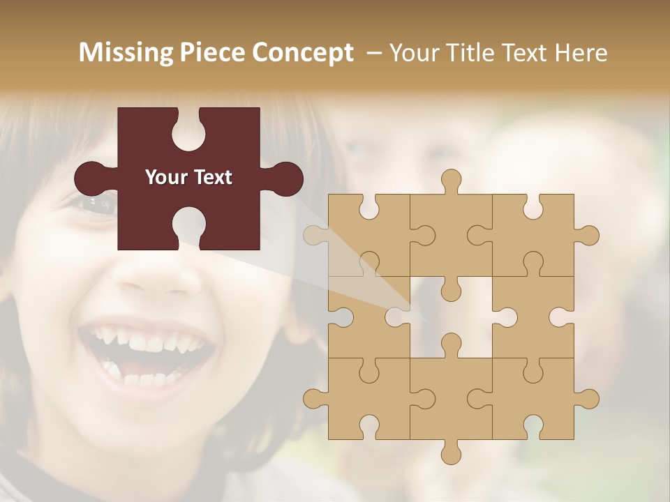 A Group Of Children Are Smiling For The Camera PowerPoint Template