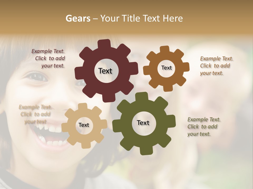 A Group Of Children Are Smiling For The Camera PowerPoint Template