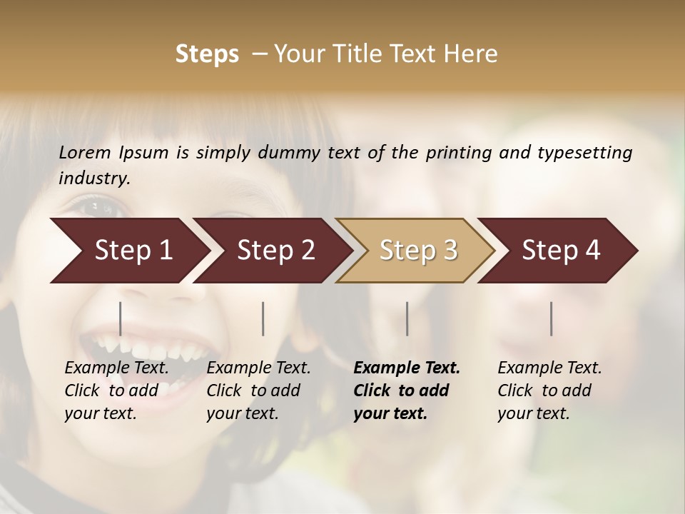 A Group Of Children Are Smiling For The Camera PowerPoint Template