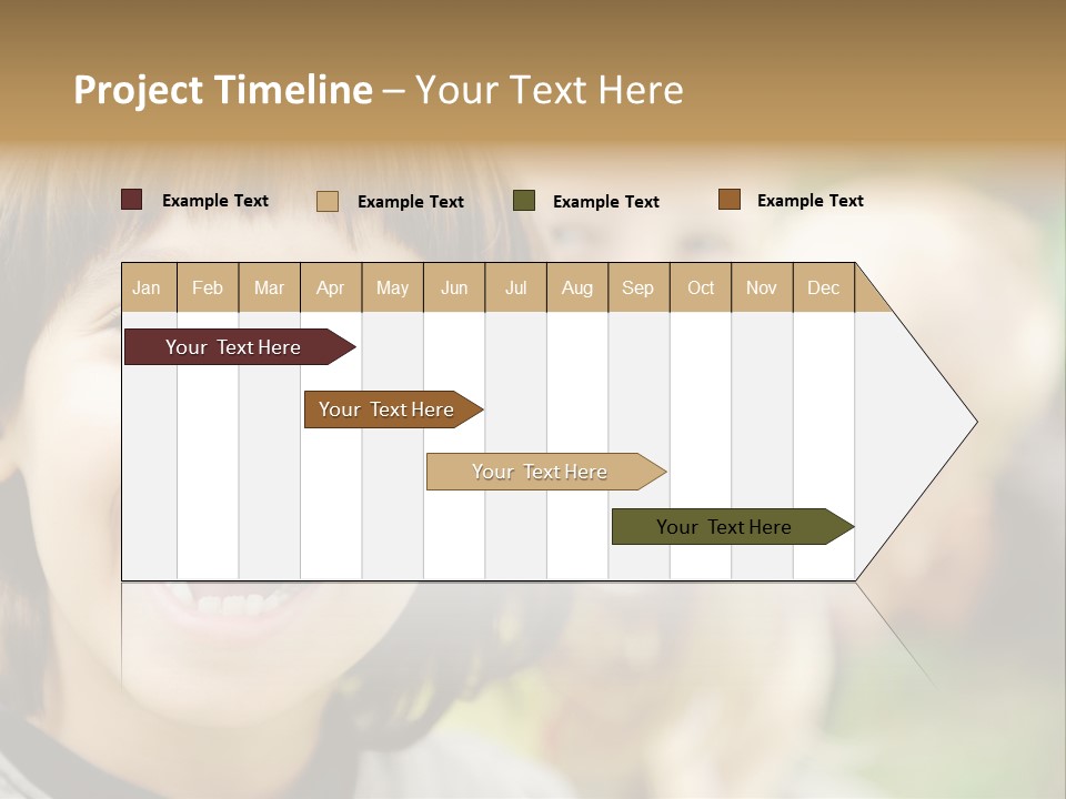 A Group Of Children Are Smiling For The Camera PowerPoint Template