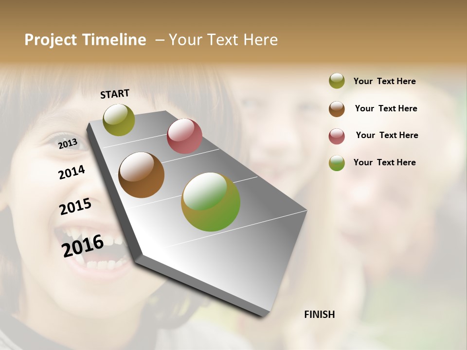 A Group Of Children Are Smiling For The Camera PowerPoint Template