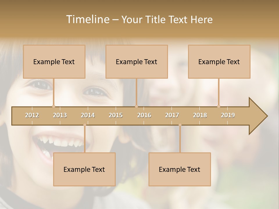 A Group Of Children Are Smiling For The Camera PowerPoint Template