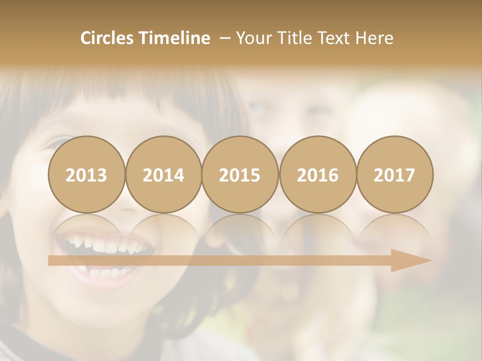A Group Of Children Are Smiling For The Camera PowerPoint Template