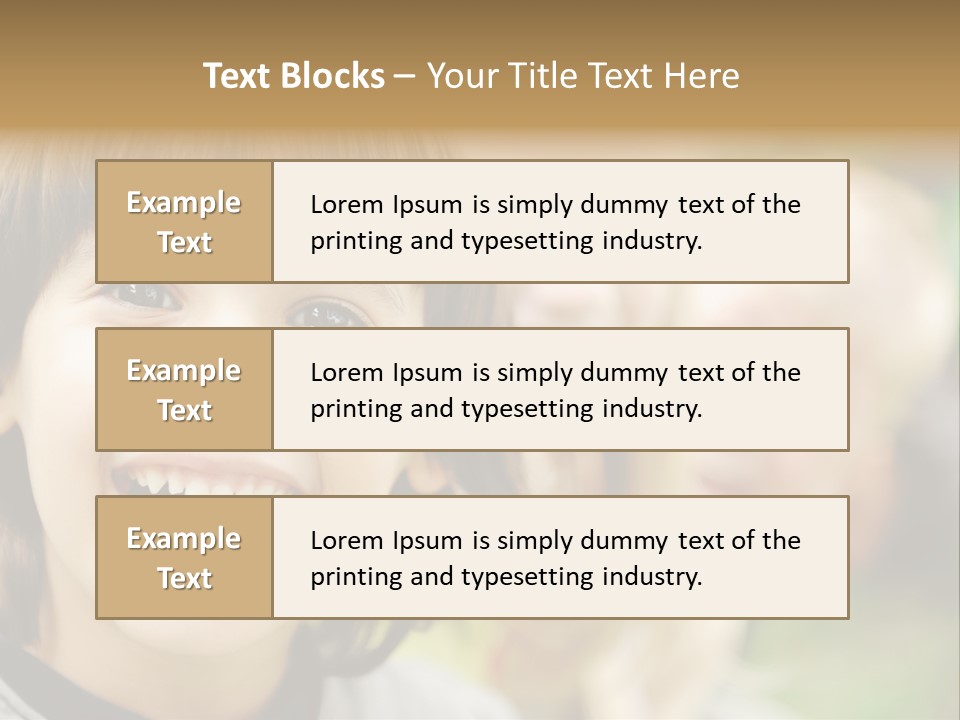 A Group Of Children Are Smiling For The Camera PowerPoint Template