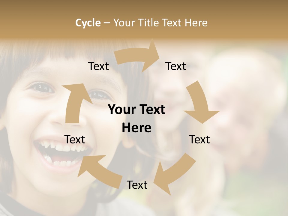 A Group Of Children Are Smiling For The Camera PowerPoint Template