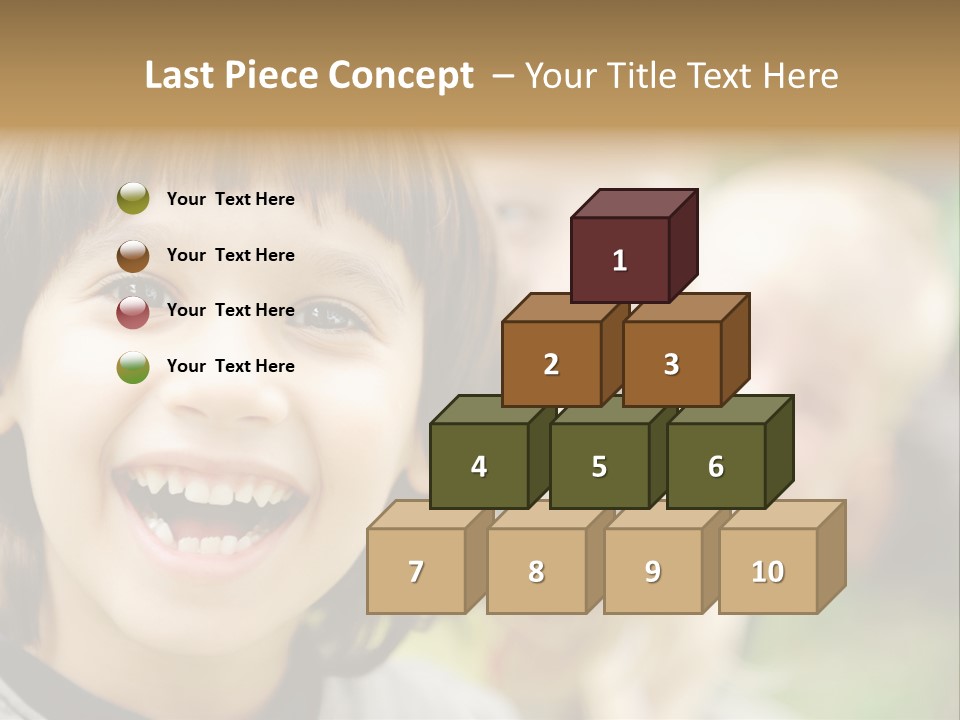 A Group Of Children Are Smiling For The Camera PowerPoint Template