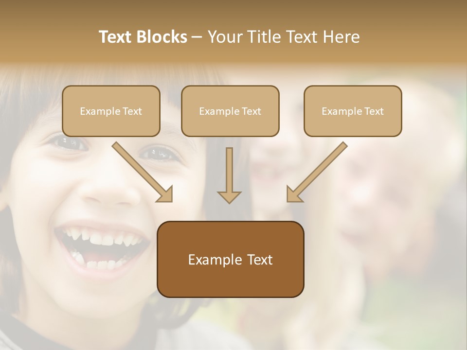 A Group Of Children Are Smiling For The Camera PowerPoint Template