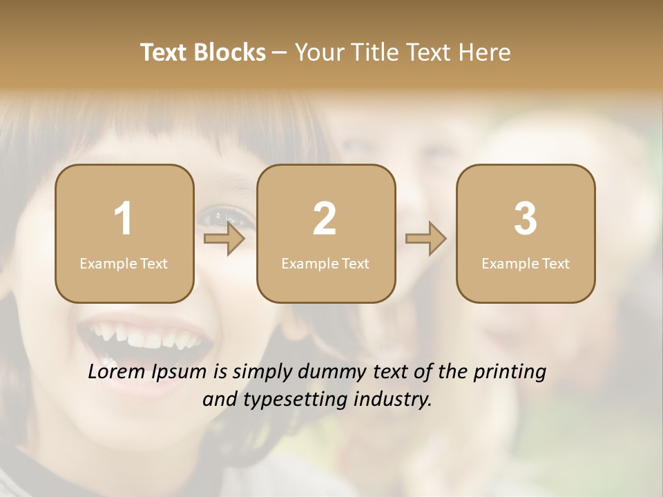 A Group Of Children Are Smiling For The Camera PowerPoint Template