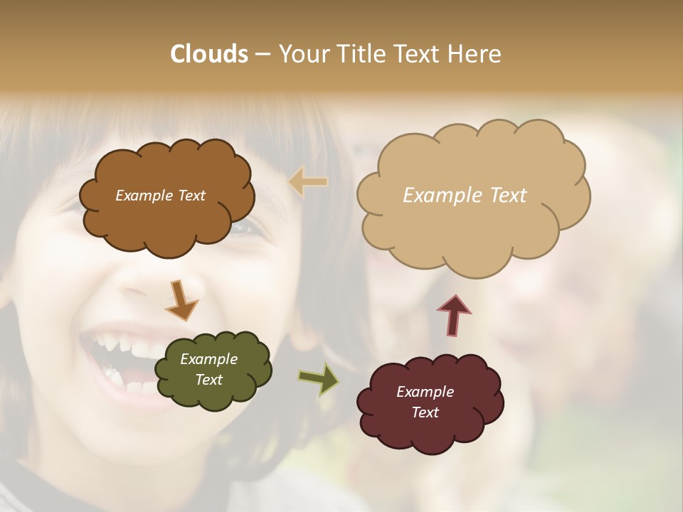 A Group Of Children Are Smiling For The Camera PowerPoint Template