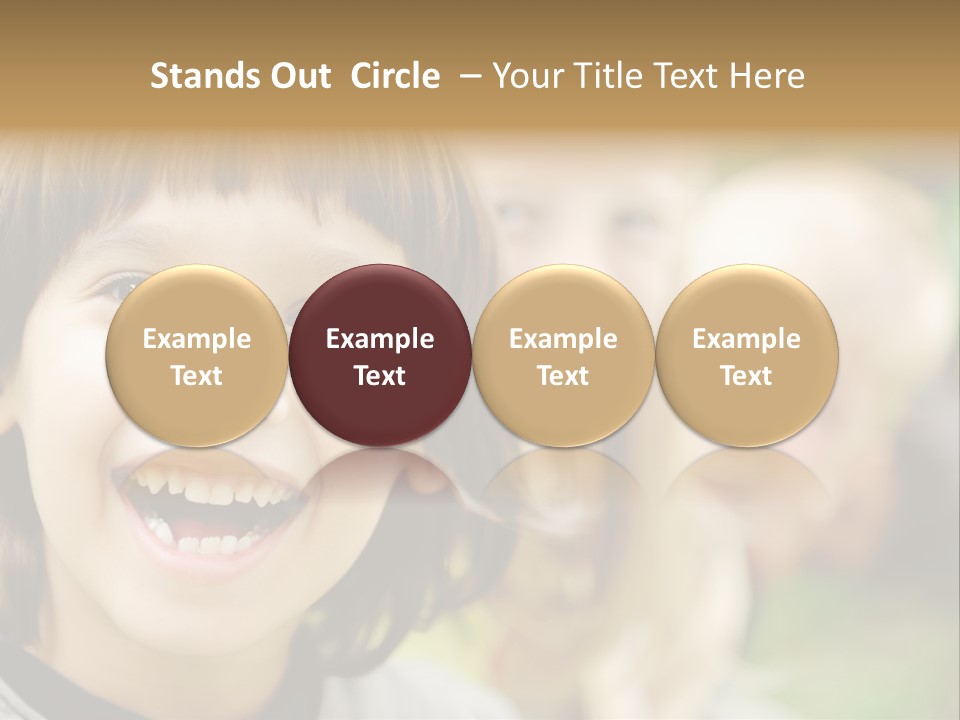 A Group Of Children Are Smiling For The Camera PowerPoint Template
