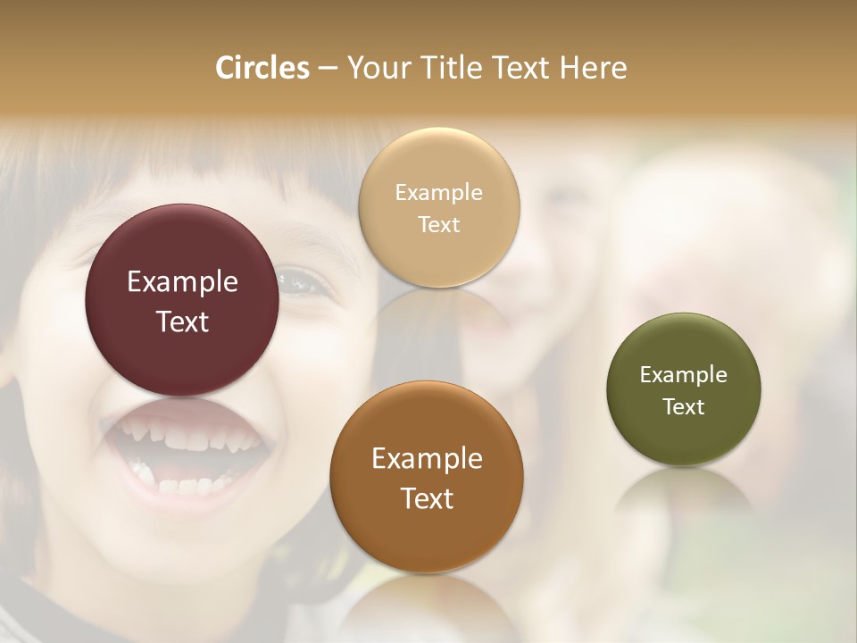 A Group Of Children Are Smiling For The Camera PowerPoint Template
