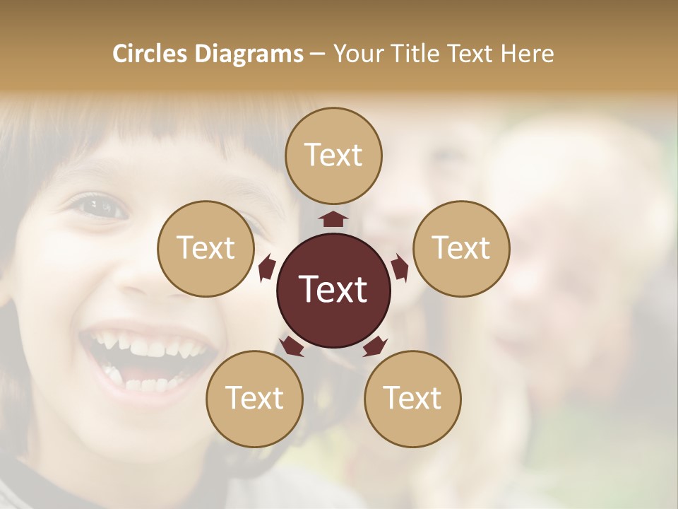 A Group Of Children Are Smiling For The Camera PowerPoint Template
