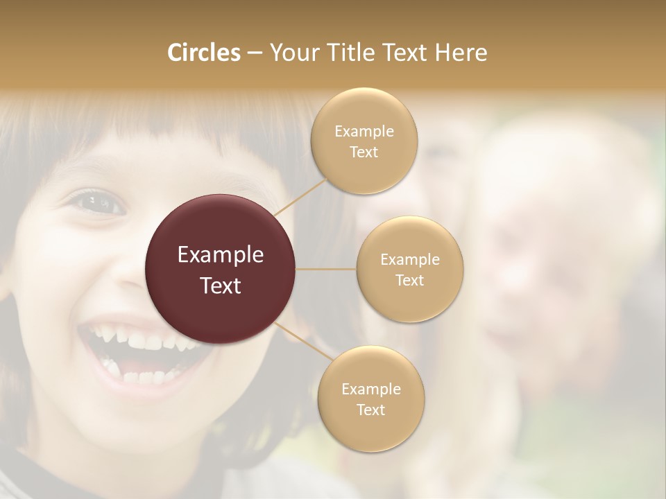 A Group Of Children Are Smiling For The Camera PowerPoint Template