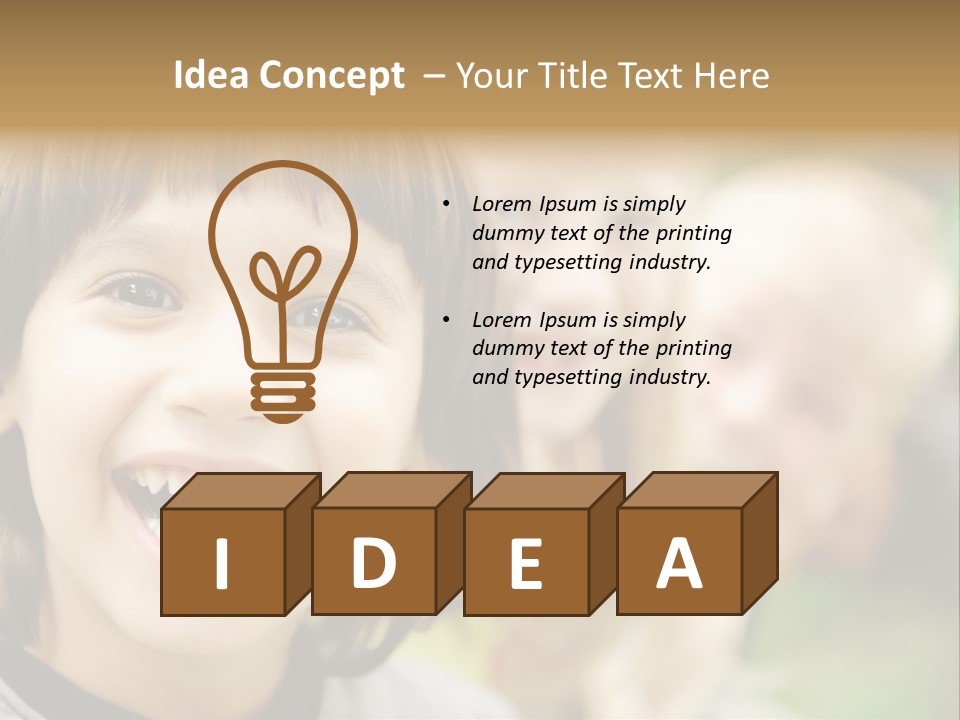 A Group Of Children Are Smiling For The Camera PowerPoint Template