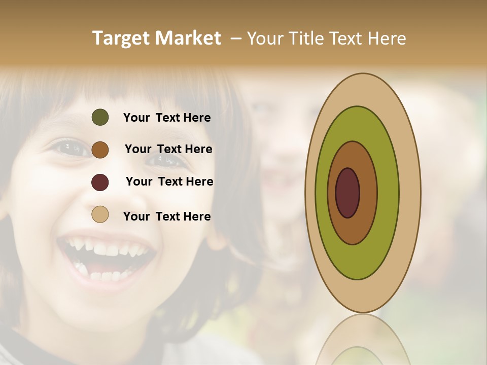 A Group Of Children Are Smiling For The Camera PowerPoint Template