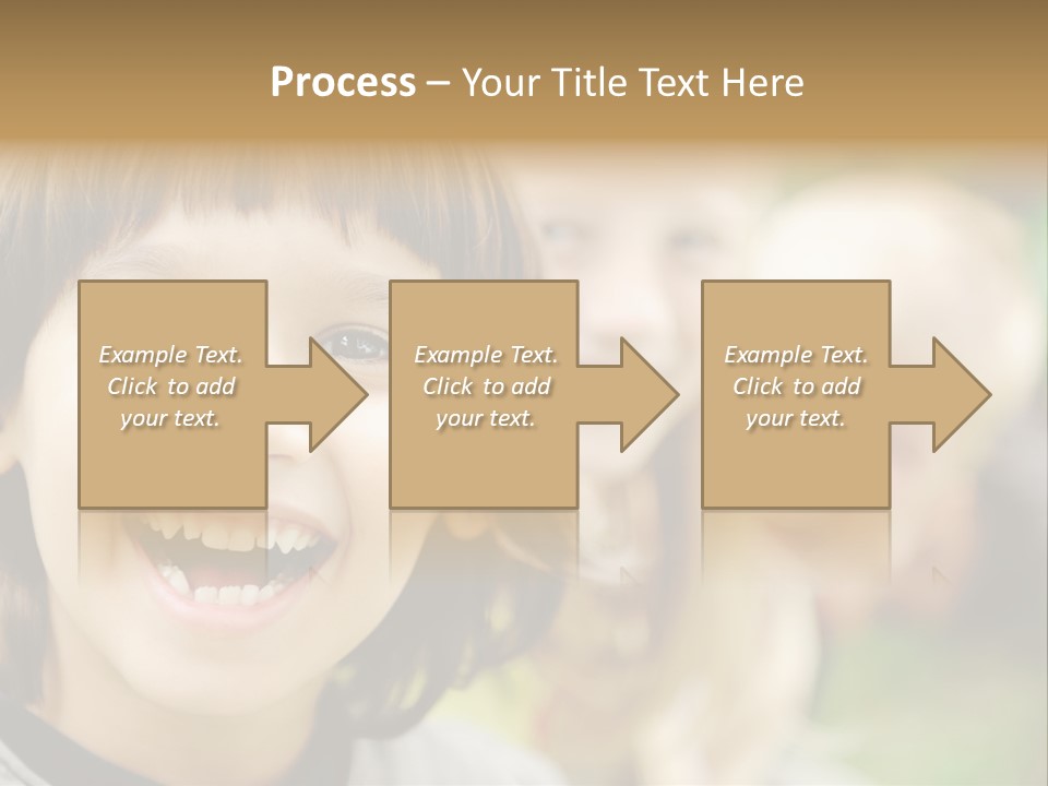 A Group Of Children Are Smiling For The Camera PowerPoint Template