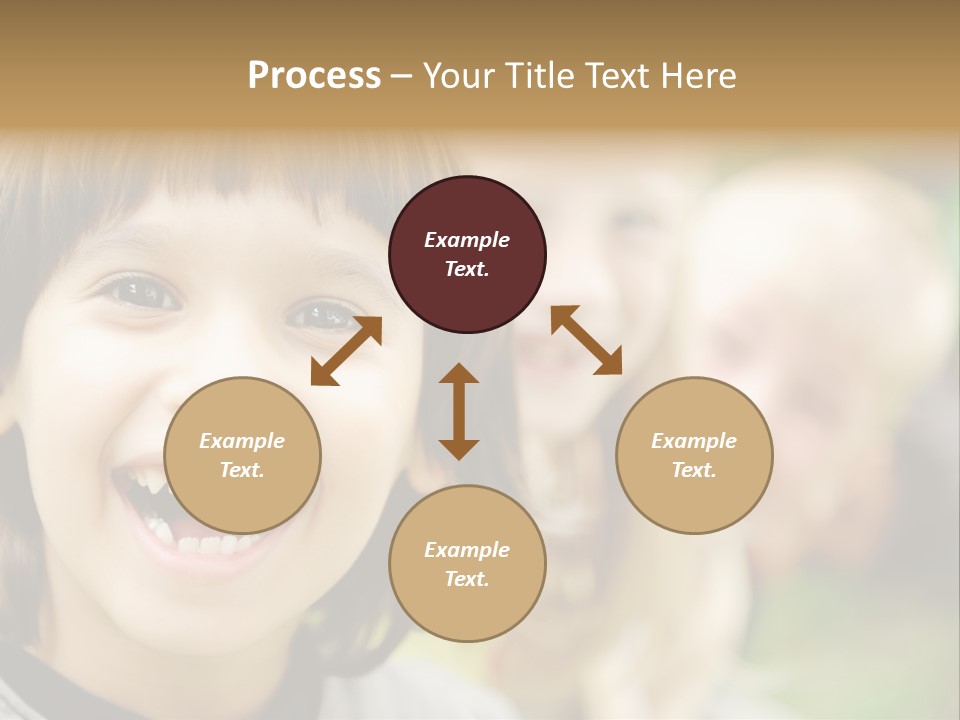 A Group Of Children Are Smiling For The Camera PowerPoint Template