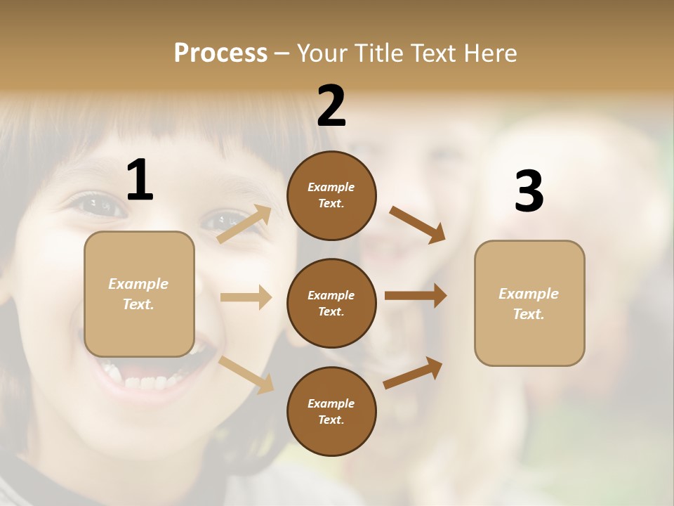A Group Of Children Are Smiling For The Camera PowerPoint Template