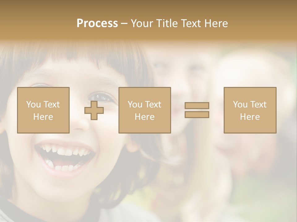 A Group Of Children Are Smiling For The Camera PowerPoint Template