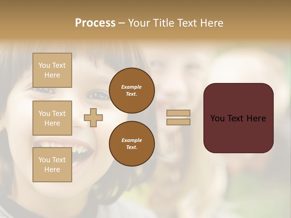 A Group Of Children Are Smiling For The Camera PowerPoint Template