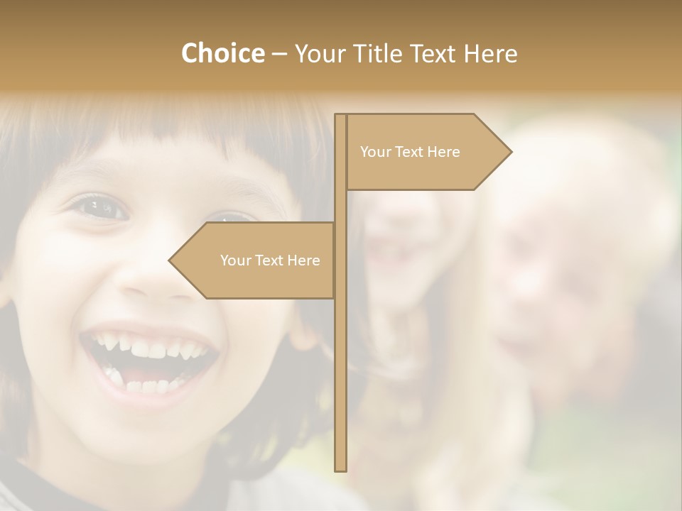 A Group Of Children Are Smiling For The Camera PowerPoint Template