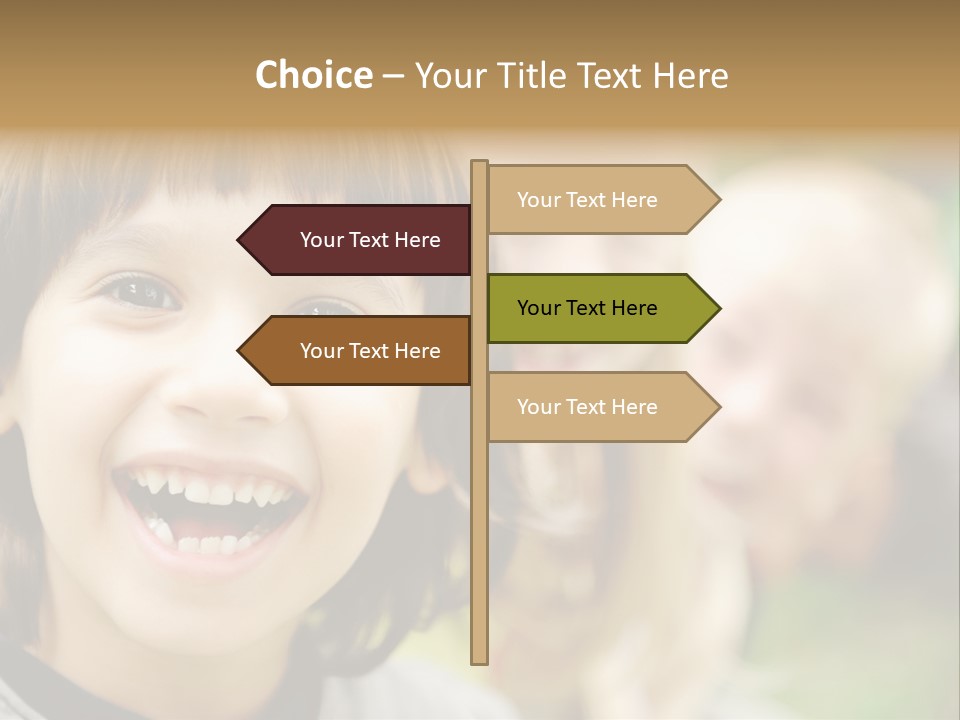 A Group Of Children Are Smiling For The Camera PowerPoint Template