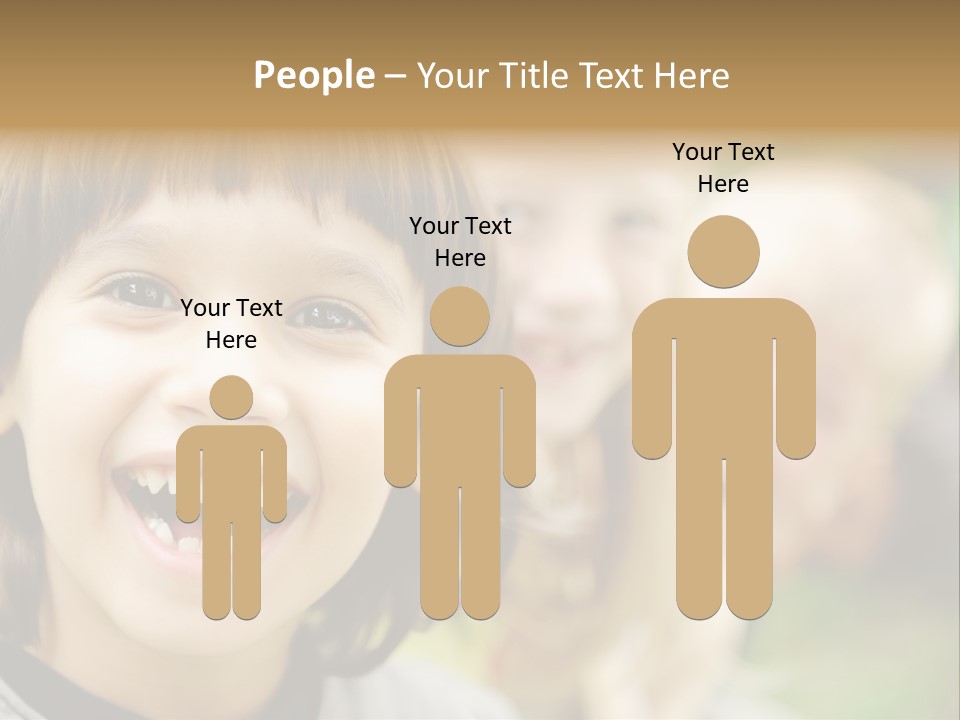 A Group Of Children Are Smiling For The Camera PowerPoint Template