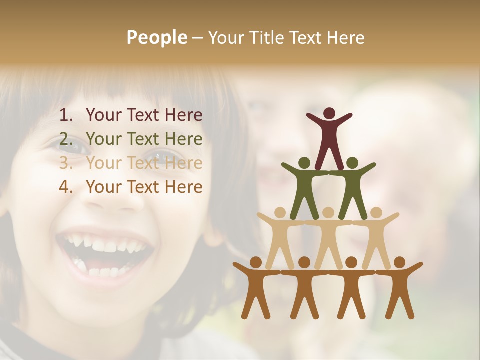 A Group Of Children Are Smiling For The Camera PowerPoint Template