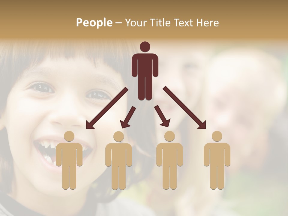A Group Of Children Are Smiling For The Camera PowerPoint Template