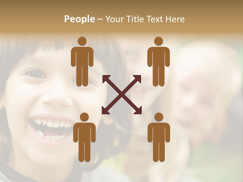 A Group Of Children Are Smiling For The Camera PowerPoint Template