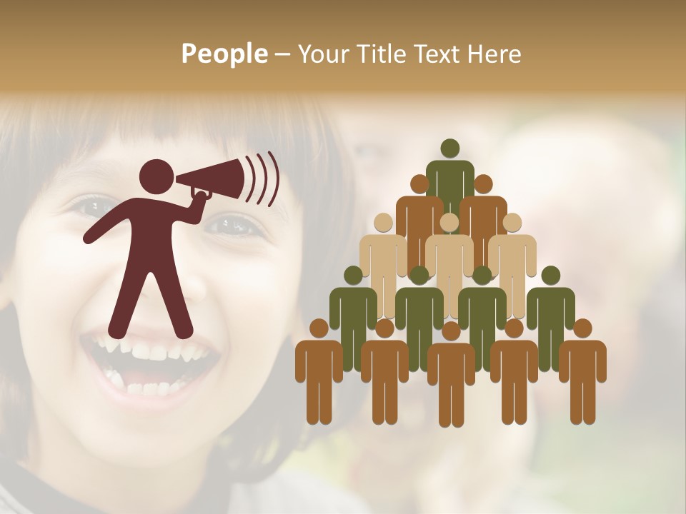 A Group Of Children Are Smiling For The Camera PowerPoint Template