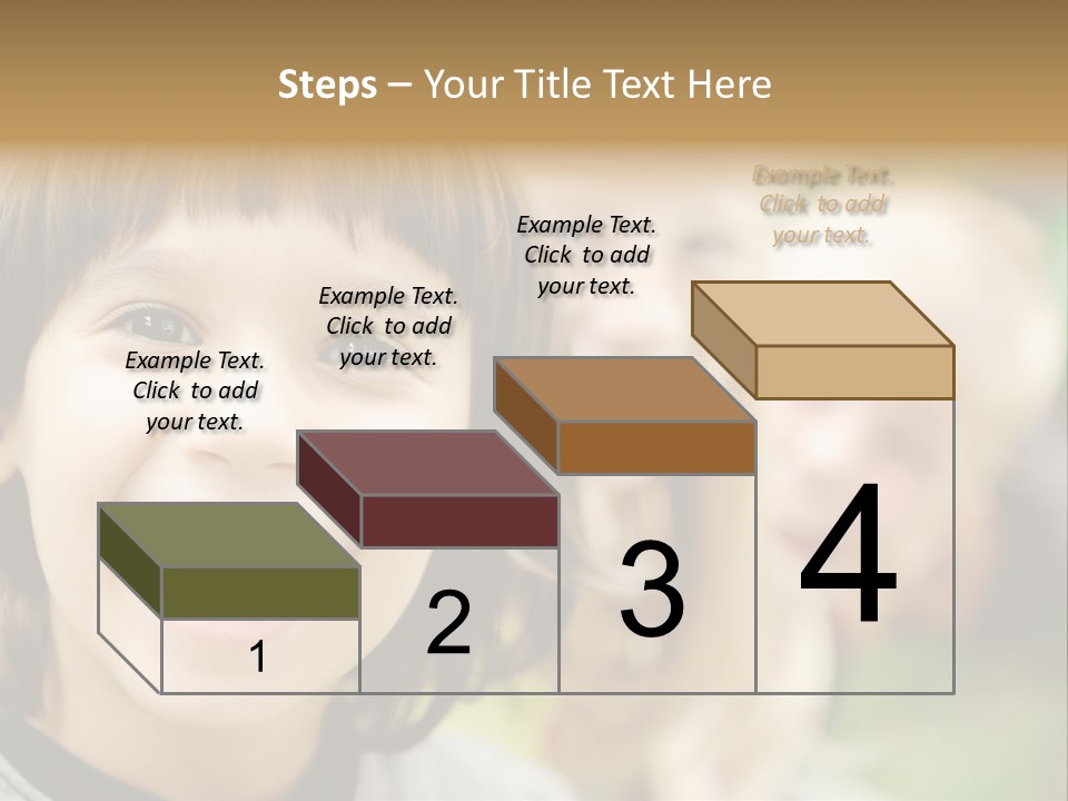 A Group Of Children Are Smiling For The Camera PowerPoint Template