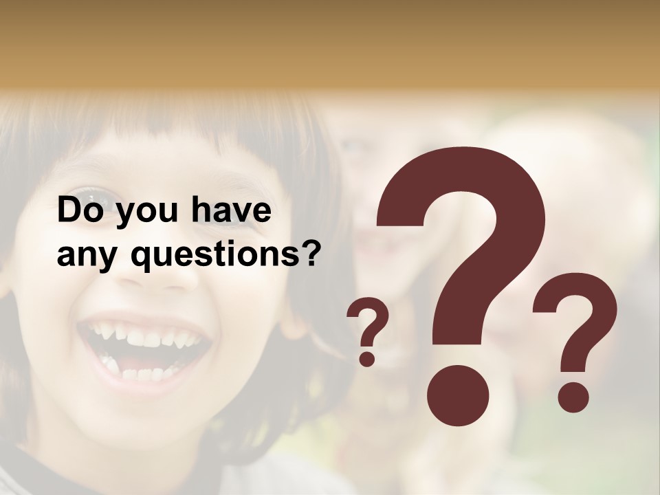 A Group Of Children Are Smiling For The Camera PowerPoint Template