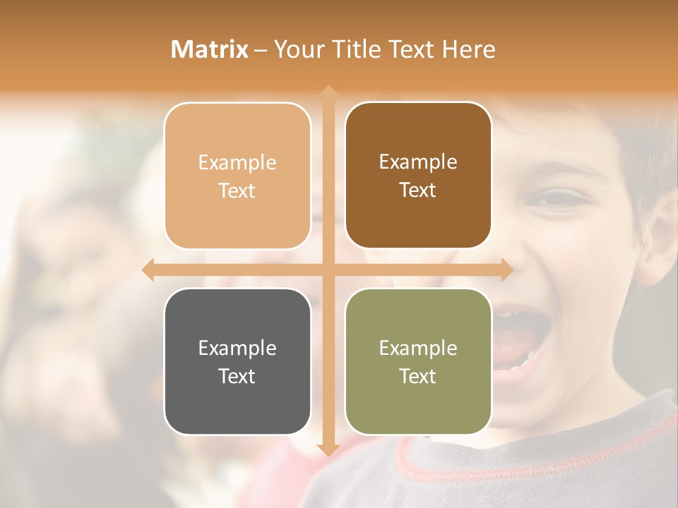 A Group Of Children With Their Mouths Open PowerPoint Template