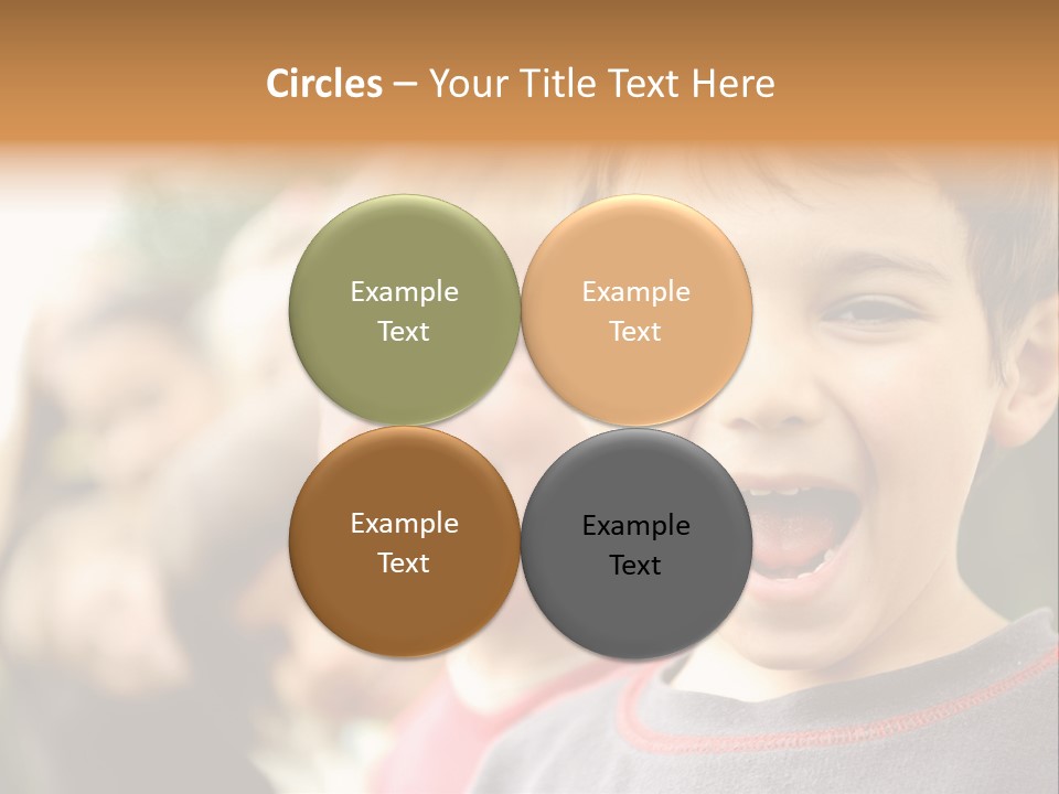 A Group Of Children With Their Mouths Open PowerPoint Template