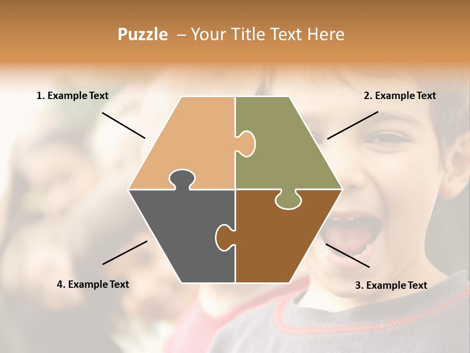 A Group Of Children With Their Mouths Open PowerPoint Template