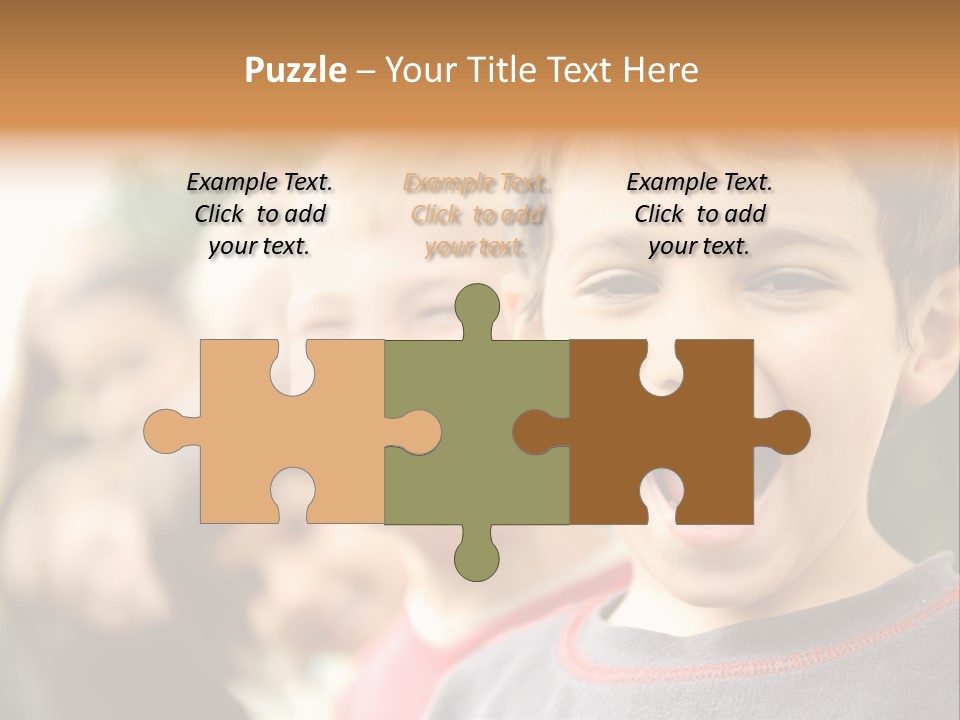 A Group Of Children With Their Mouths Open PowerPoint Template