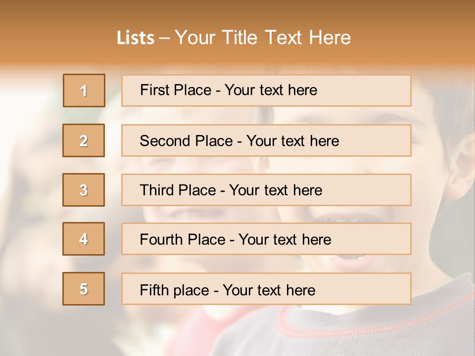 A Group Of Children With Their Mouths Open PowerPoint Template
