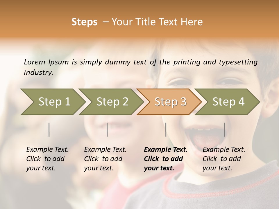 A Group Of Children With Their Mouths Open PowerPoint Template