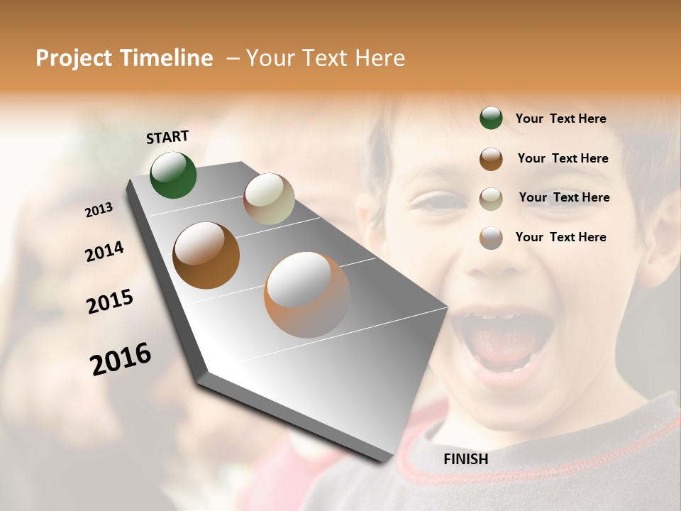 A Group Of Children With Their Mouths Open PowerPoint Template